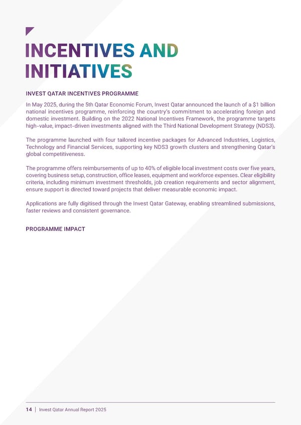 Invest Qatar 2025 Annual Report [EN] - Page 14