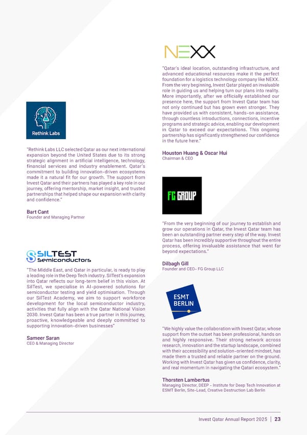 Invest Qatar 2025 Annual Report [EN] - Page 23